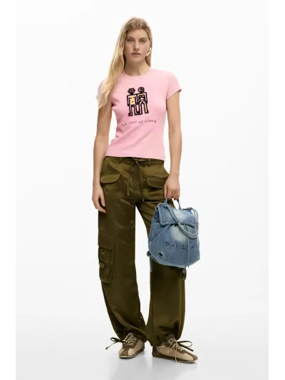 Desigual - HALF LOGO DENIM LUENA MINI - Női hátizsák