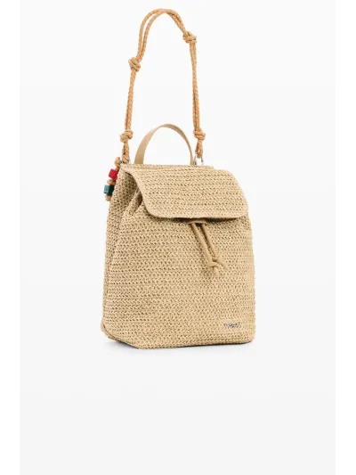 Desigual - HALF LOGO RAFFIA LUENA MINI - Női hátizsák