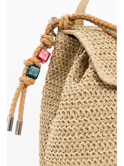 Desigual - HALF LOGO RAFFIA LUENA MINI - Női hátizsák