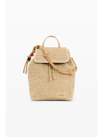 Desigual - HALF LOGO RAFFIA LUENA MINI - Női hátizsák