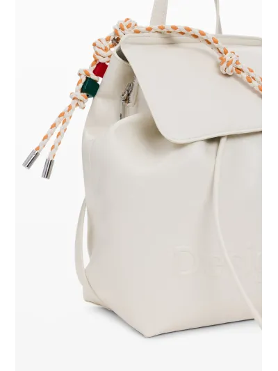 Desigual - HALF LOGO LUENA MINI ECRU - Női hátizsák