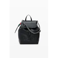 Desigual - HALF LOGO LUENA MINI BLACK - Női hátizsák