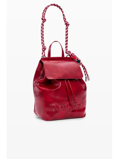 Desigual - HALF LOGO LUENA MINI RED - Női hátizsák