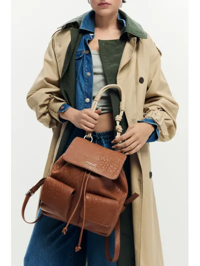 Desigual - SIERRA PRISA MINI CAMEL - Női hátizsák