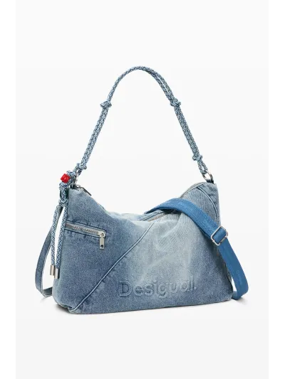 Desigual - HALF LOGO DENIM LEIRIA 2.0 - Női oldaltáska
