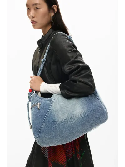 Desigual - HALF LOGO DENIM LEIRIA 2.0 - Női oldaltáska