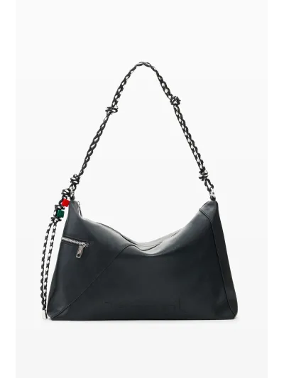 Desigual - HALF LOGO LEIRIA 2.0 BLACK - Női oldaltáska