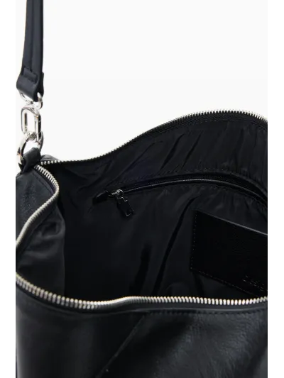 Desigual - HALF LOGO LEIRIA 2.0 BLACK - Női oldaltáska