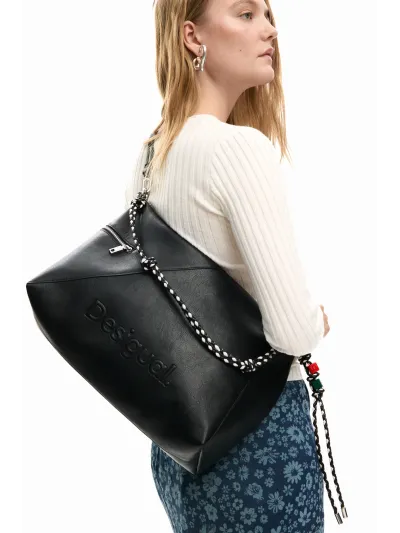 Desigual - HALF LOGO LEIRIA 2.0 BLACK - Női oldaltáska
