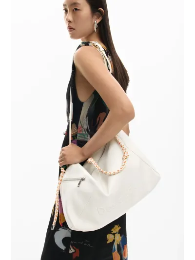 Desigual - HALF LOGO LEIRIA 2.0 ECRU - Női oldaltáska