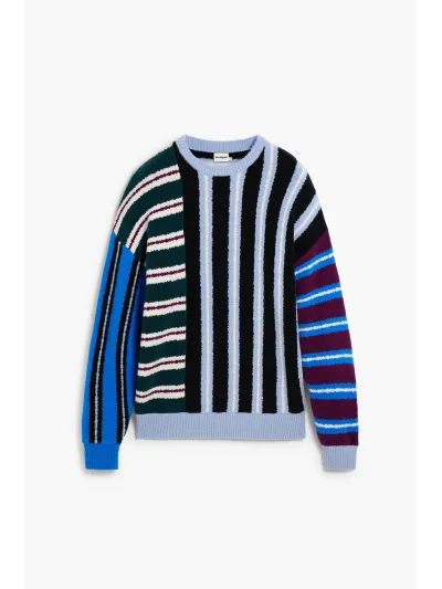 Desigual - MIXED STRIPES - Elegáns Férfi pulóver