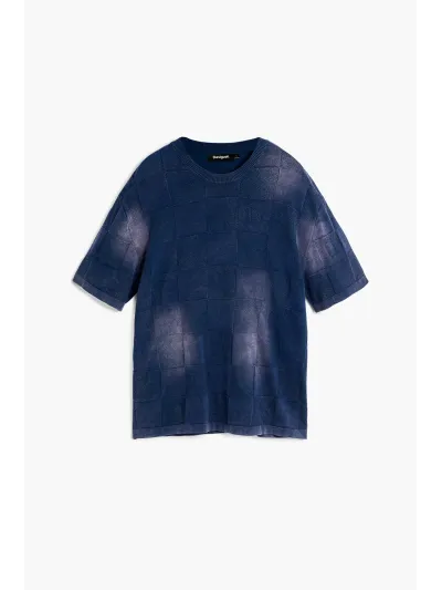 Desigual - INDIGO WASHED - Férfi póló