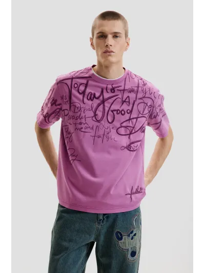 Desigual - LETTERING - Férfi póló