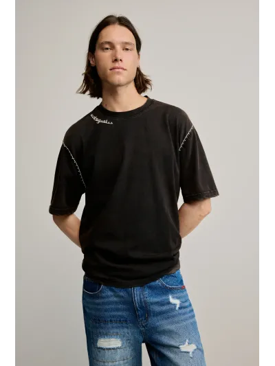 Desigual - STITCHINGS - Férfi póló