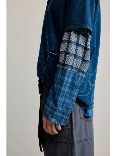 Desigual - POLO PATCH INDIGO - Galléros Férfi póló