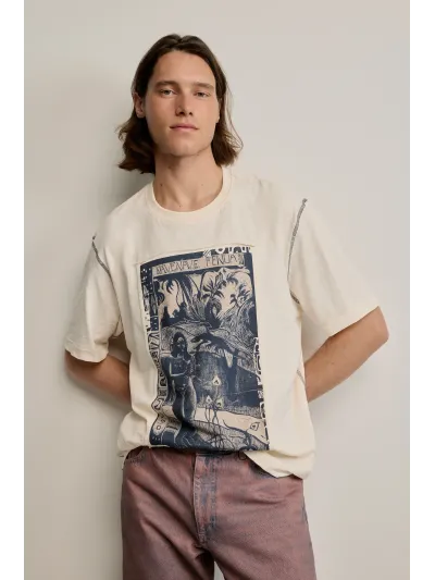 Desigual - PATCH GAU - Férfi póló