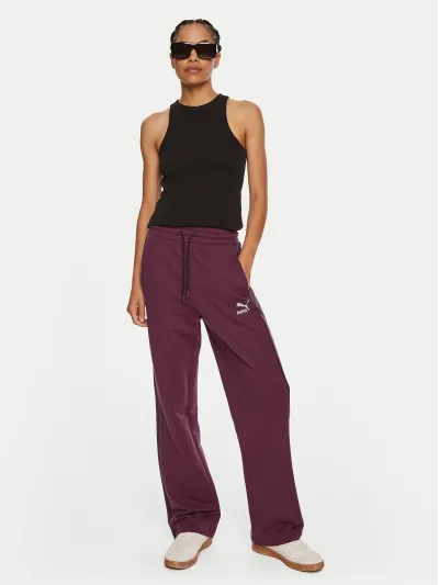 Puma - T7 High Waist Track Pants / Midnight Plum - Női szabadidő nadrág