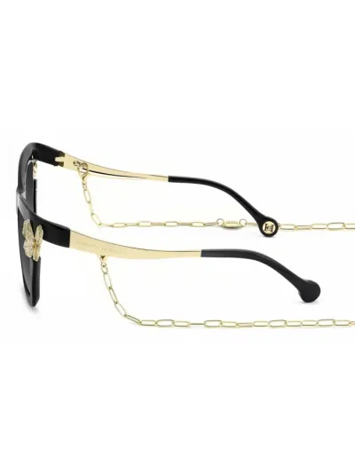 Carolina Herrera napszemüveg - La Bomba - Shiny Black / Gradient Grey - Díszdobozban, ajándék parfümmel - 50ml