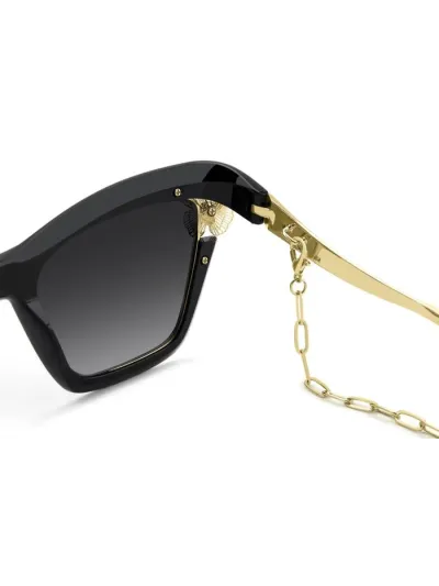 Carolina Herrera napszemüveg - La Bomba - Shiny Black / Gradient Grey - Díszdobozban, ajándék parfümmel - 50ml