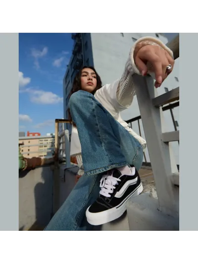 Vans - Knu Stack - Bőr Platformos Sneaker Női utcai cipő