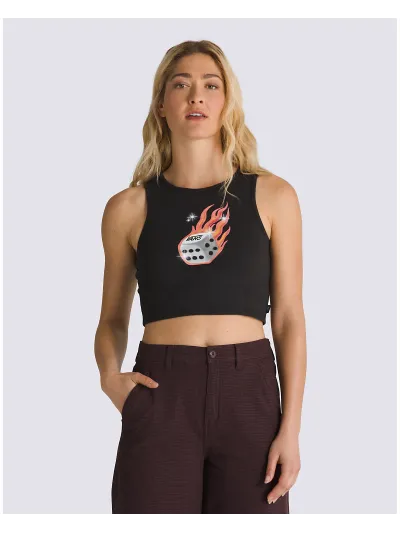Vans - No Dice Fitted Crop Tank /  Black - Női trikó