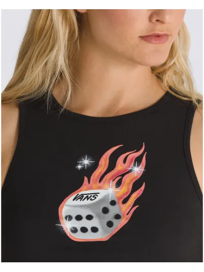 Vans - No Dice Fitted Crop Tank /  Black - Női trikó