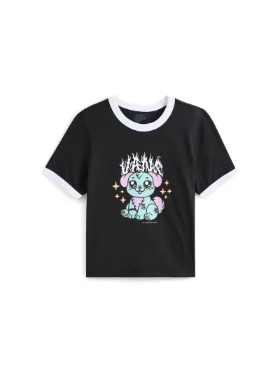 Vans - PUPPY W RINGER TEE - Női póló