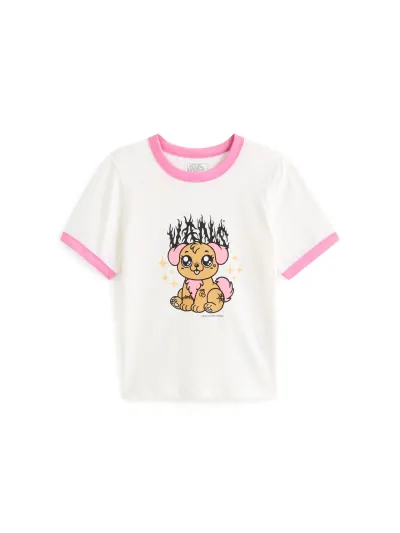 Vans - PUPPY W RINGER TEE - Női póló