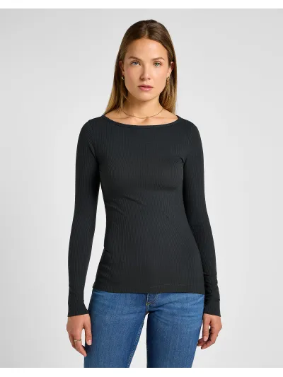 Lee - Boat Neck Tee / Charcoal - Női póló