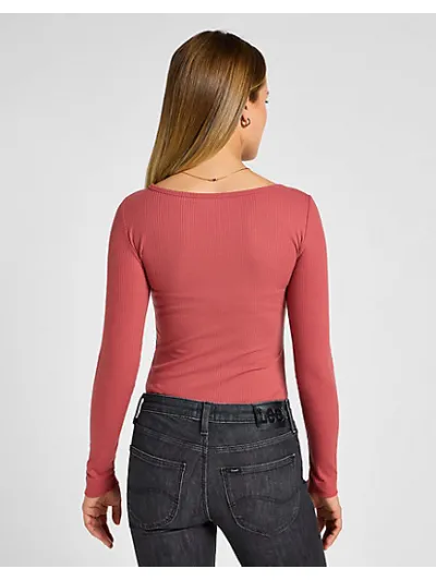 Lee - LS Boat Neck Tee / Cinnamon - Női póló