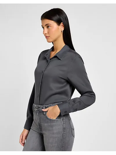 Lee - Pocketless Shirt / Dark Muted Gray - Női ing