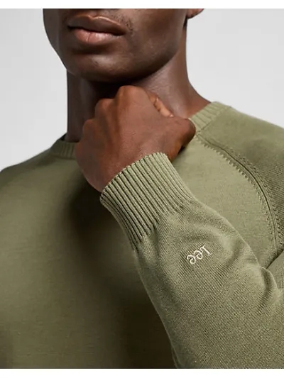 Lee - Clean Raglan Sweater / Mercantile Green - Elegáns Férfi pulóver