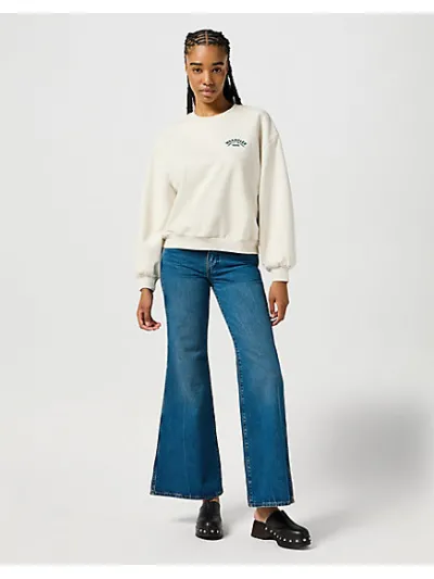 Wrangler - Oversized Sweat / Vintage White - Női pulóver
