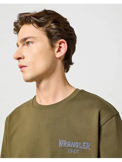 Wrangler - Casey Jones Sweatshirt / Ivy Green - Férfi pulóver