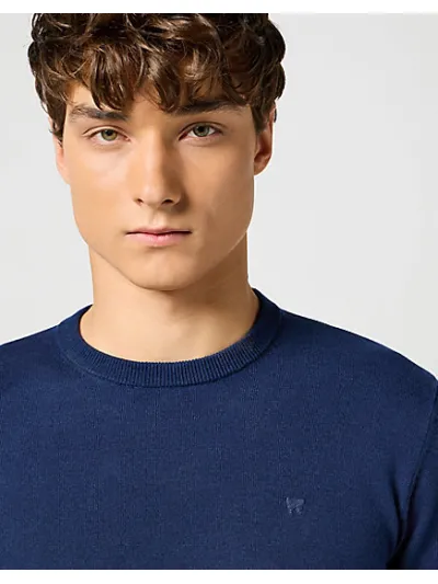 Wrangler - Knit Sweater / Navy - Elegáns Férfi pulóver