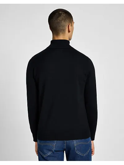 Lee - Turtle Neck / Black - Elegáns Férfi pulóver