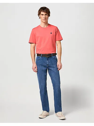 Wrangler - Stiched Belt / Brown - Bőr Férfi öv