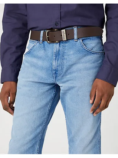 Wrangler - Stiched Belt / Brown - Bőr Férfi öv