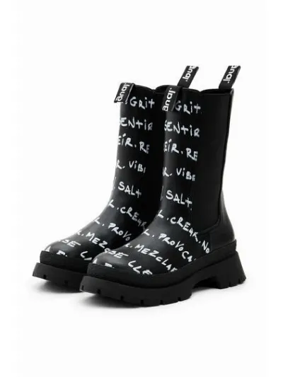 Desigual - Chelsea High Lettering - Női bakancs