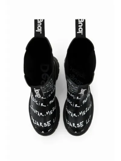 Desigual - Chelsea High Lettering - Női bakancs