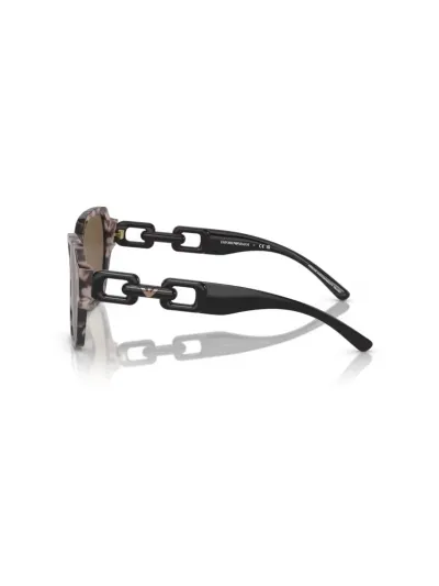 Emporio Armani napszemüveg - Shiny Pink Havana / Dark Brown