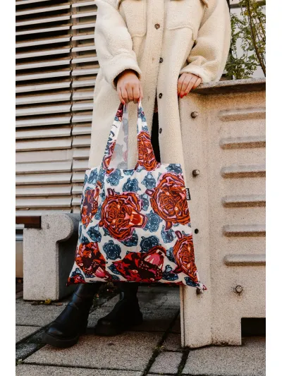 Briony - Hypster Cats and Birds - Újrahasznosított bevásárlótáska