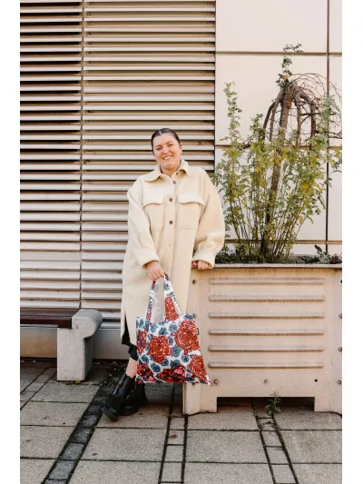 Briony - Hypster Cats and Birds - Újrahasznosított bevásárlótáska