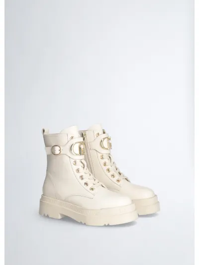 Liu Jo - Magasszárú Platformos Bőr Női Bakancs