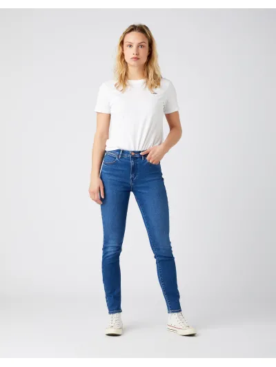 Wrangler - HIGH RISE SKINNY CAMELLIA - Női farmernadrág