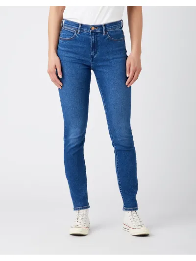 Wrangler - HIGH RISE SKINNY CAMELLIA - Női farmernadrág