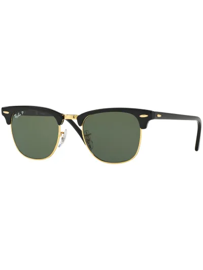 Ray-Ban napszemüveg - CLUBMASTER - BLACK / CRYSTAL GREEN POLARIZED