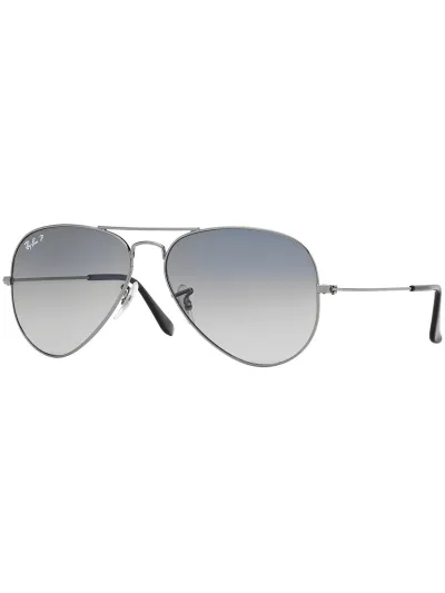 Ray-Ban napszemüveg - AVIATOR LARGE METAL - GUNMETAL / CRYSTAL POLAR BLUE GRAD.GREY