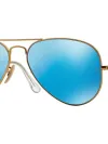 Ray-Ban napszemüveg - AVIATOR LARGE METAL - MATTE GOLD / BLUE MIRROR POLAR
