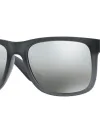 Ray-Ban napszemüveg - JUSTIN - RUBBER GREY/GREY TRANSP. / GREY SILVER MIRROR GRADIENT